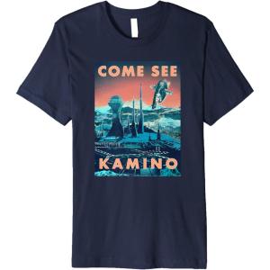 imageStar Wars Come See Kamino Poster Premium TShirtNavy Blue