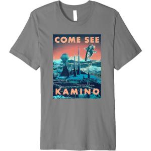 imageStar Wars Come See Kamino Poster Premium TShirtSlate Grey