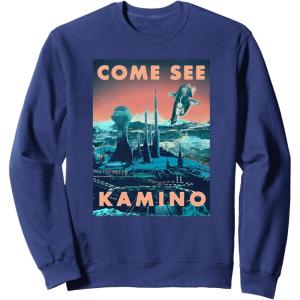 imageStar Wars Come See Kamino Poster SweatshirtNavy Blue