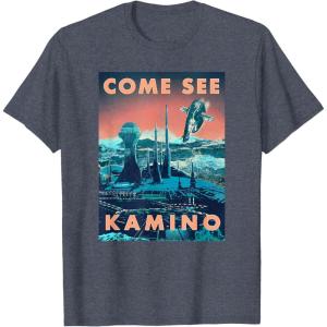 imageStar Wars Come See Kamino Poster TShirtHeather Blue
