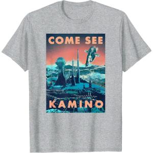 imageStar Wars Come See Kamino Poster TShirtHeather Grey