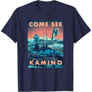 imageStar Wars Come See Kamino Poster TShirtNavy Blue