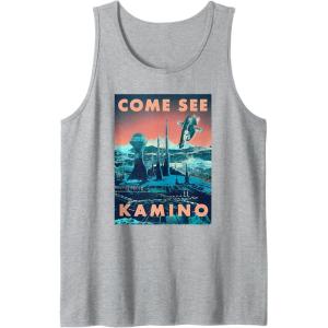 imageStar Wars Come See Kamino Poster Tank TopHeather Grey
