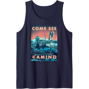 imageStar Wars Come See Kamino Poster Tank TopNavy Blue