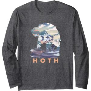 imageStar Wars Hoth ATAT Fill Long Sleeve TShirtDark Heather Grey