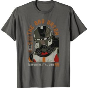 imageStar Wars The Bad Batch Season 2 Echo Experimental Unit 99 TShirtAsphalt Grey