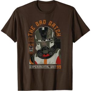 imageStar Wars The Bad Batch Season 2 Echo Experimental Unit 99 TShirtBrown