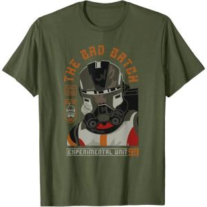 imageStar Wars The Bad Batch Season 2 Echo Experimental Unit 99 TShirtOlive Green