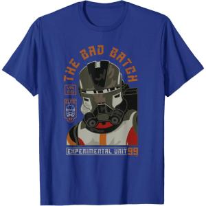 imageStar Wars The Bad Batch Season 2 Echo Experimental Unit 99 TShirtRoyal Blue