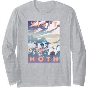 imageStar Wars Visit Hoth Poster Long Sleeve TShirtHeather Grey