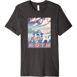 imageStar Wars Visit Hoth Poster Premium TShirtDark Heather Grey