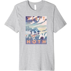 imageStar Wars Visit Hoth Poster Premium TShirtHeather Grey