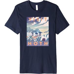 imageStar Wars Visit Hoth Poster Premium TShirtNavy Blue