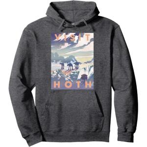 imageStar Wars Visit Hoth Poster Pullover HoodieDark Heather Grey