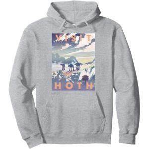imageStar Wars Visit Hoth Poster Pullover HoodieHeather Grey