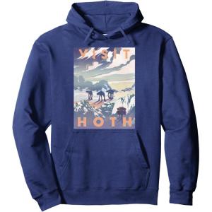 imageStar Wars Visit Hoth Poster Pullover HoodieNavy Blue