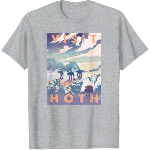 imageStar Wars Visit Hoth Poster TShirtHeather Grey