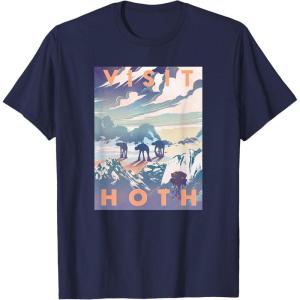 imageStar Wars Visit Hoth Poster TShirtNavy Blue