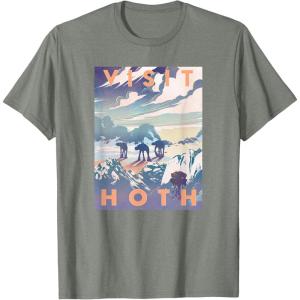 imageStar Wars Visit Hoth Poster TShirtOlive Heather