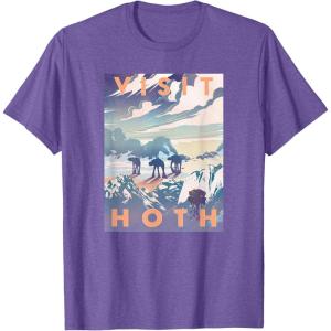 imageStar Wars Visit Hoth Poster TShirtPurple Heather