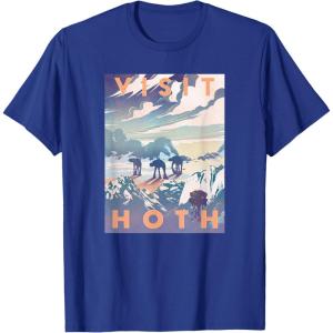 imageStar Wars Visit Hoth Poster TShirtRoyal Blue