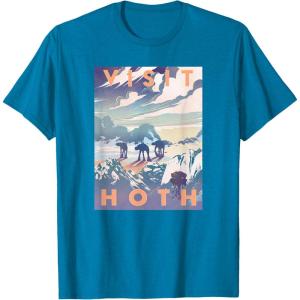 imageStar Wars Visit Hoth Poster TShirtSapphire Blue