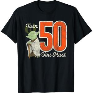 imageStar Wars Yoda 50th Birthday TShirtBlack