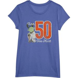 imageStar Wars Yoda 50th Birthday TShirtBright Blue Heather