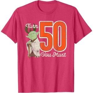 imageStar Wars Yoda 50th Birthday TShirtRed Heather