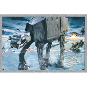 imageTrends International Star Wars Hoth  ATAT Battle Wall Poster 22375quot x 34quot Premium Unframed VersionGray Framed Version