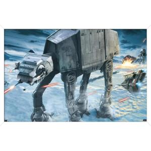 imageTrends International Star Wars Hoth  ATAT Battle Wall Poster 22375quot x 34quot Premium Unframed VersionWhite Framed Version