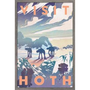 imageTrends International Star Wars Hoth  Visit Hoth Wall Poster 14725quot x 22375quot Premium Unframed VersionBarnwood Framed Version