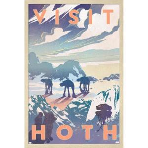 imageTrends International Star Wars Hoth  Visit Hoth Wall Poster 14725quot x 22375quot Premium Unframed VersionBlonde Framed Version
