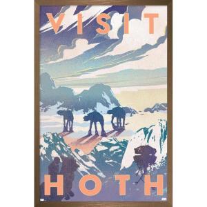 imageTrends International Star Wars Hoth  Visit Hoth Wall Poster 14725quot x 22375quot Premium Unframed VersionBronze Framed Version