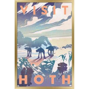 imageTrends International Star Wars Hoth  Visit Hoth Wall Poster 14725quot x 22375quot Premium Unframed VersionGold Framed Version