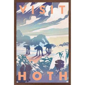 imageTrends International Star Wars Hoth  Visit Hoth Wall Poster 14725quot x 22375quot Premium Unframed VersionMahogany Framed Version