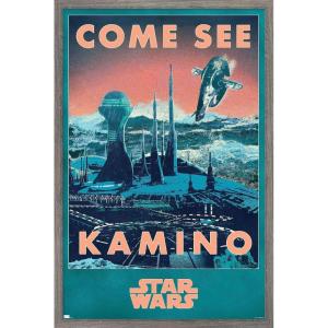 imageTrends International Star Wars Kamino  Come See Kamino Wall Poster 224L x 147W Premium Unframed VersionBarnwood Framed Version