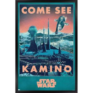 imageTrends International Star Wars Kamino  Come See Kamino Wall Poster 224L x 147W Premium Unframed VersionBlack Framed Version