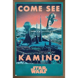 imageTrends International Star Wars Kamino  Come See Kamino Wall Poster 224L x 147W Premium Unframed VersionBronze Framed Version