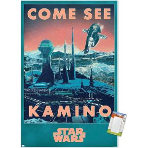 imageTrends International Star Wars Kamino  Come See Kamino Wall Poster 224L x 147W Premium Unframed VersionPremium Poster  Mount Bundle