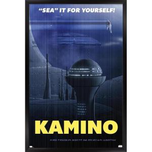 imageTrends International Star Wars Kamino  Sea It by Russell Walks Wall Poster 224L x 147W Premium Unframed VersionBlack Framed Version