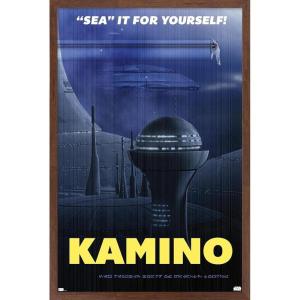 imageTrends International Star Wars Kamino  Sea It by Russell Walks Wall Poster 224L x 147W Premium Unframed VersionMahogany Framed Version