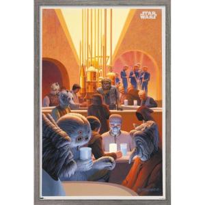 imageTrends International Star Wars Tatooine  Cantina Wall Poster 22375quot x 34quot Premium Unframed VersionBarnwood Framed Version
