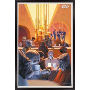 imageTrends International Star Wars Tatooine  Cantina Wall Poster 22375quot x 34quot Premium Unframed VersionBlack Framed Version