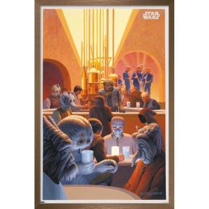 imageTrends International Star Wars Tatooine  Cantina Wall Poster 22375quot x 34quot Premium Unframed VersionBronze Framed Version