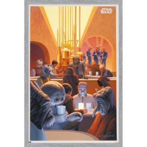 imageTrends International Star Wars Tatooine  Cantina Wall Poster 22375quot x 34quot Premium Unframed VersionGray Framed Version
