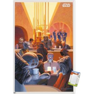 imageTrends International Star Wars Tatooine  Cantina Wall Poster 22375quot x 34quot Premium Unframed VersionPremium Poster  Mount Bundle