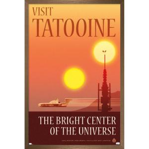 imageTrends International Star Wars Tatooine  The Bright Center by Russell Walks Wall Poster 34L x 224W Premium Unframed VersionBronze Framed Version