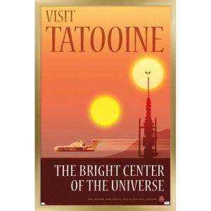 imageTrends International Star Wars Tatooine  The Bright Center by Russell Walks Wall Poster 34L x 224W Premium Unframed VersionGold Framed Version