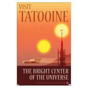 imageTrends International Star Wars Tatooine  The Bright Center by Russell Walks Wall Poster 34L x 224W Premium Unframed VersionWhite Framed Version